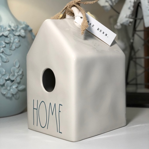 Rae Dunn HOME Birdhouse with Teal Letters - Picture 2 of 4